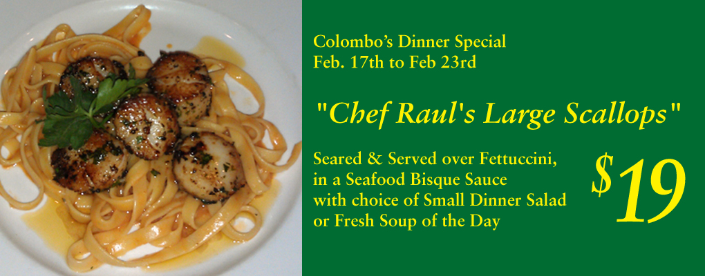 Colombo’s Dinner Specials